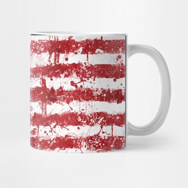 USA Flag Action Painting - Messy Grunge by GAz